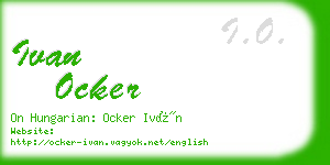 ivan ocker business card